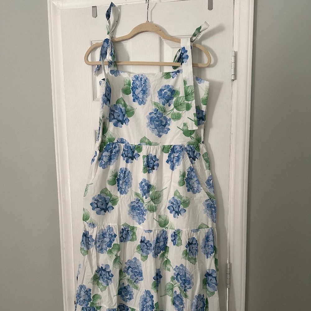 Caitlin Covington x Pink Lily blue hydrangea dress sz XXL